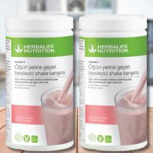 Herbalife Ahududu ve Beyaz Çikolatalı Shake 2'li Set