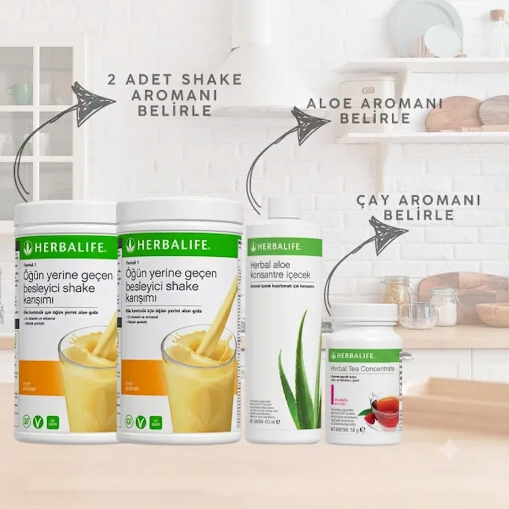 2 shke+ aloe+51 çay Herbalife Aşağı Kilo Kontrol Seti 9 - Görsel 1